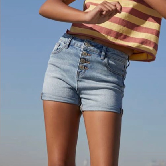 Rsq Sunset High Rise Girls Jean Shorts 
